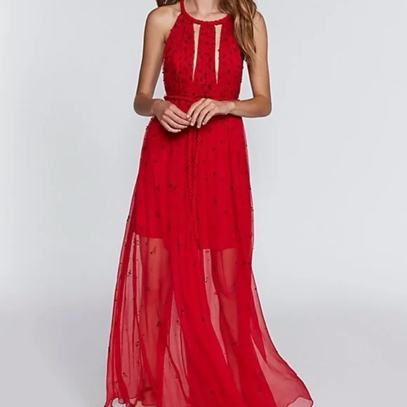 Free People Sienna Braided Embellished Maxi Dress-NOS - Picture 1 of 7